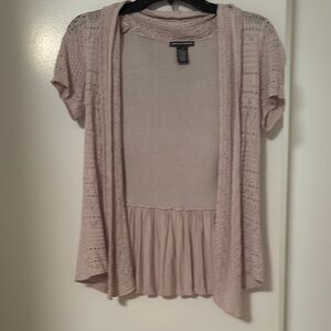 Beige Open-Front Women's Sweater